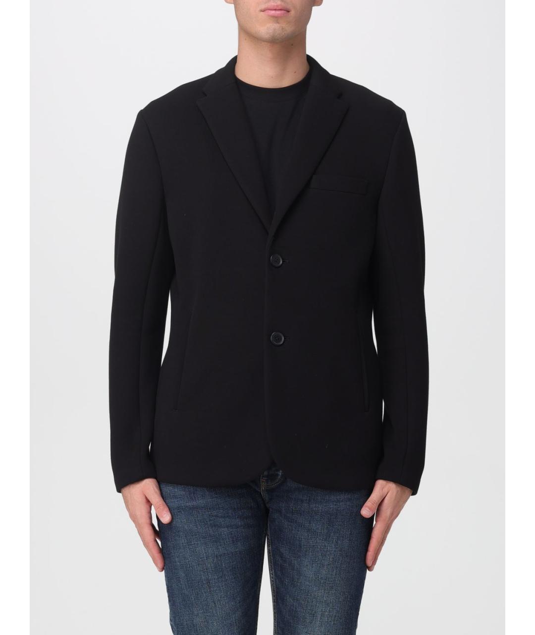 ARMANI EXCHANGE Черный хлопковый пиджак, фото 5