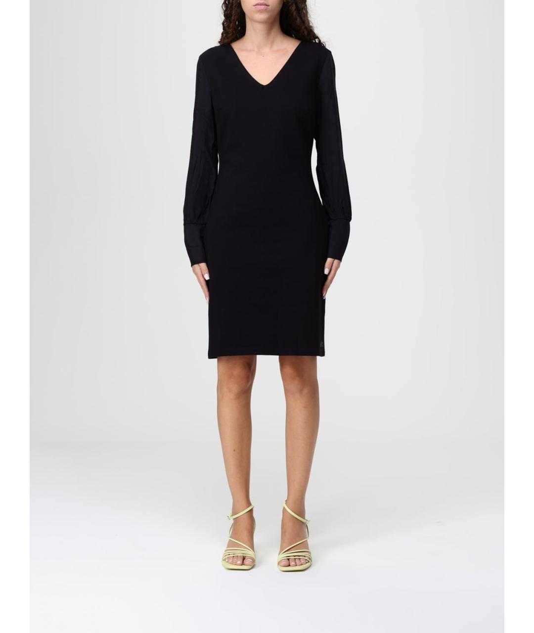 ARMANI EXCHANGE Черное полиамидовое повседневное платье, фото 4