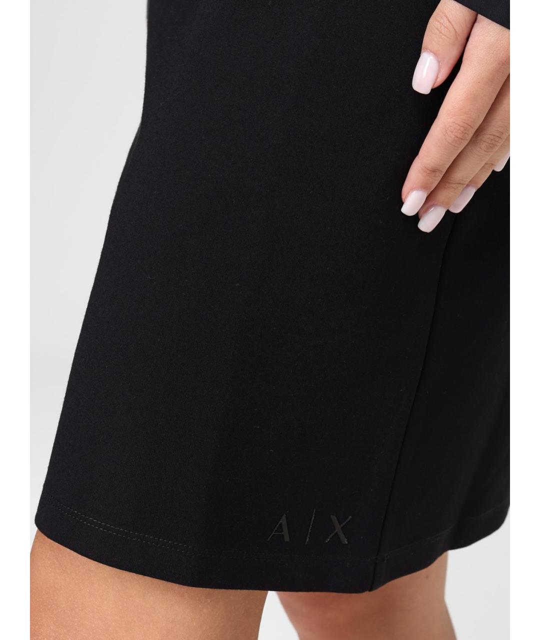 ARMANI EXCHANGE Черное полиамидовое повседневное платье, фото 3