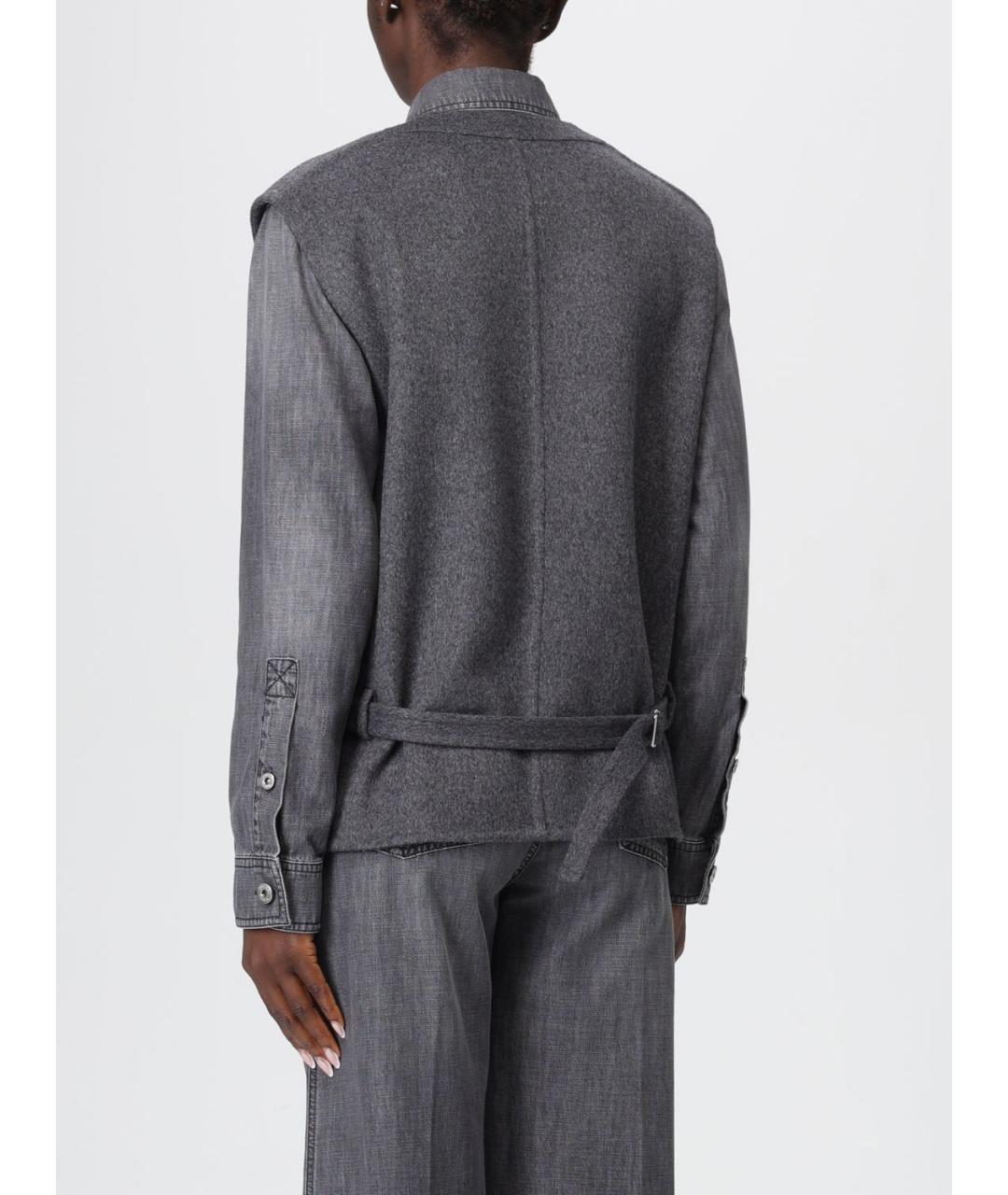 BOTTEGA VENETA Серый шерстяной жилет, фото 4