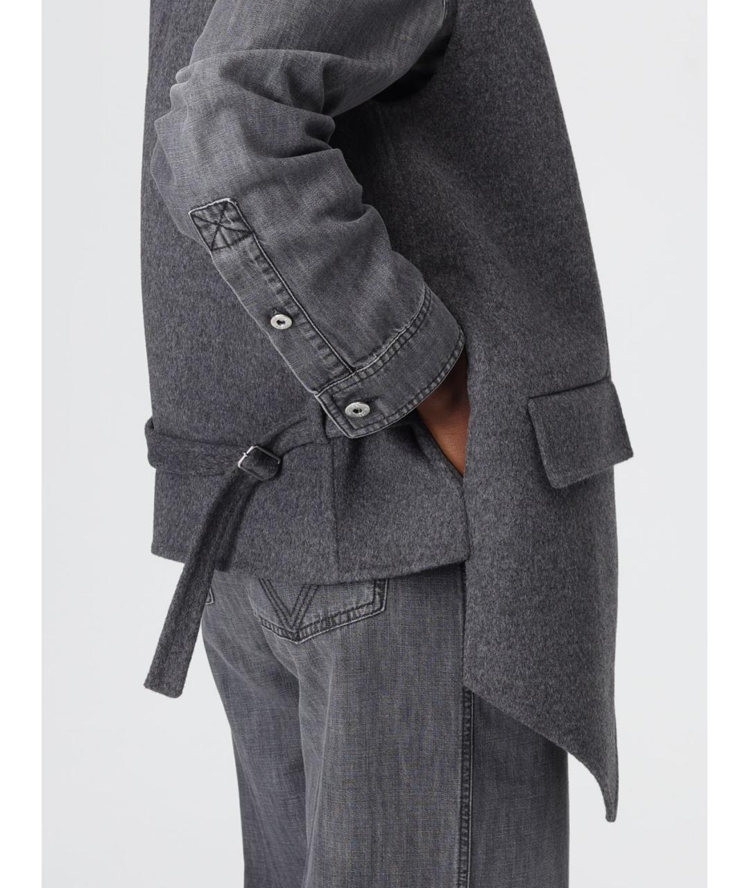 BOTTEGA VENETA Серый шерстяной жилет, фото 6