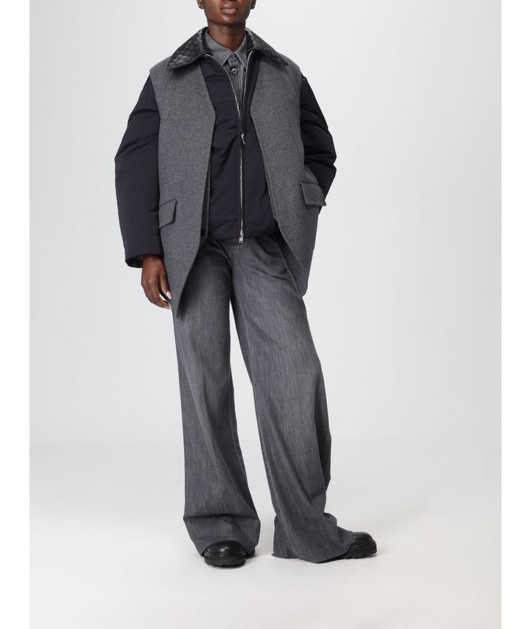 BOTTEGA VENETA Серый шерстяной жилет, фото 3