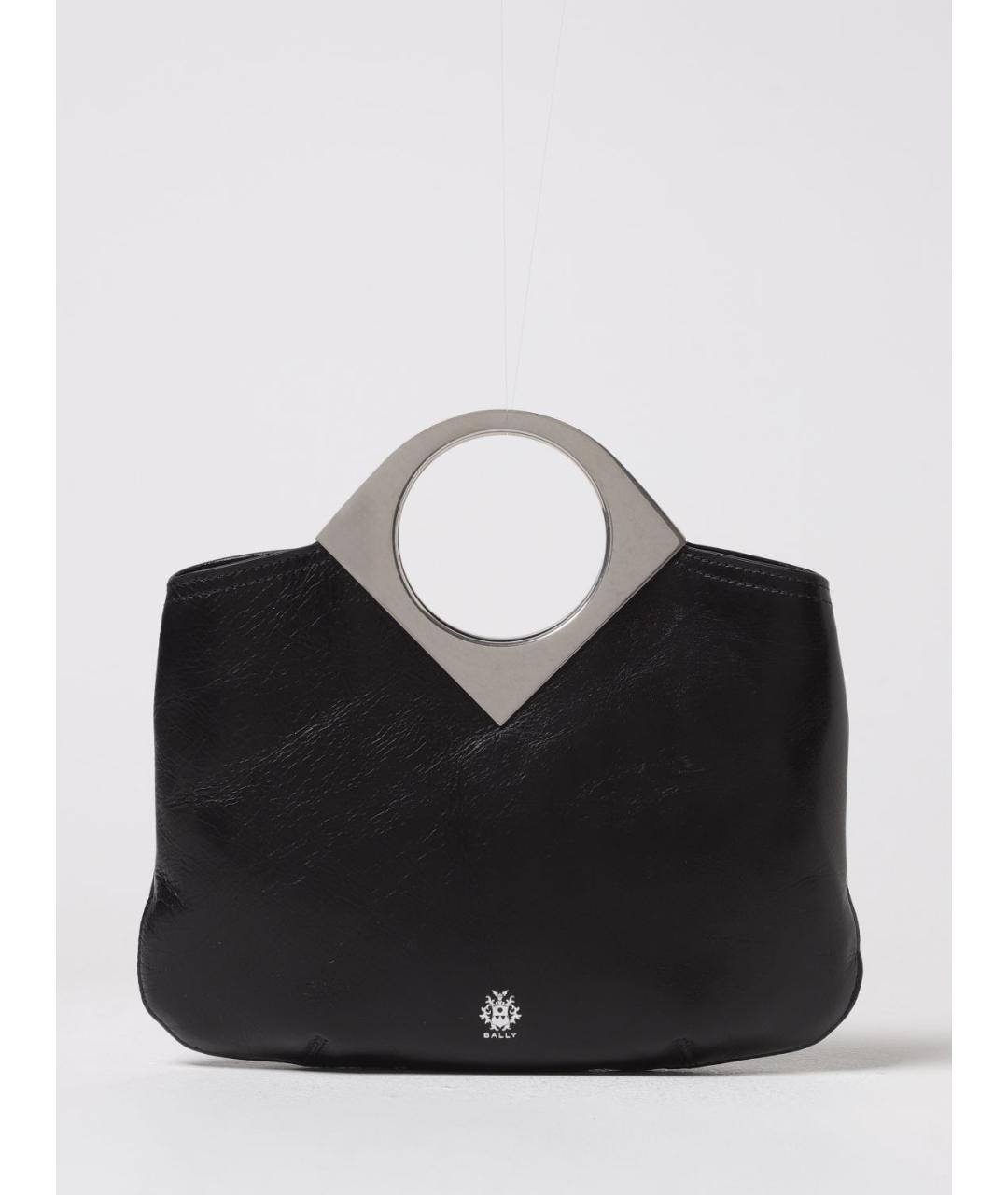 BALLY Черная кожаная сумка тоут, фото 4