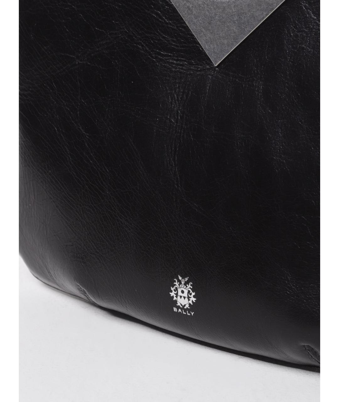 BALLY Черная кожаная сумка тоут, фото 3