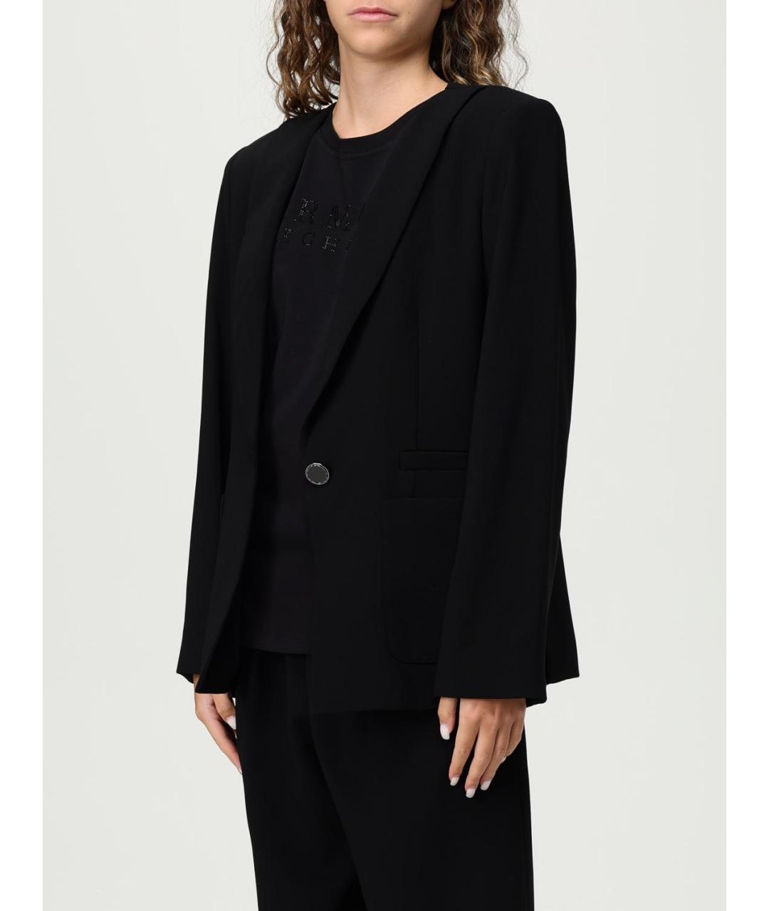 ARMANI EXCHANGE Черный полиэстеровый жакет/пиджак, фото 4