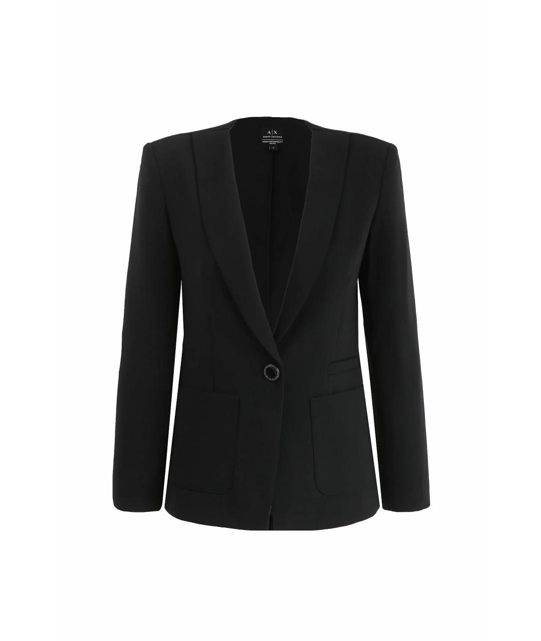 ARMANI EXCHANGE Черный полиэстеровый жакет/пиджак, фото 1