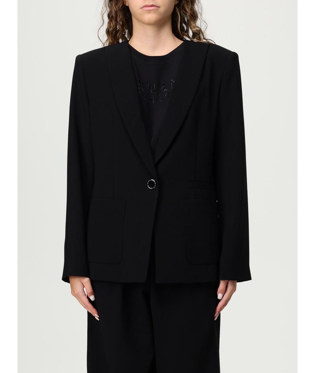 ARMANI EXCHANGE Черный полиэстеровый жакет/пиджак, фото 2