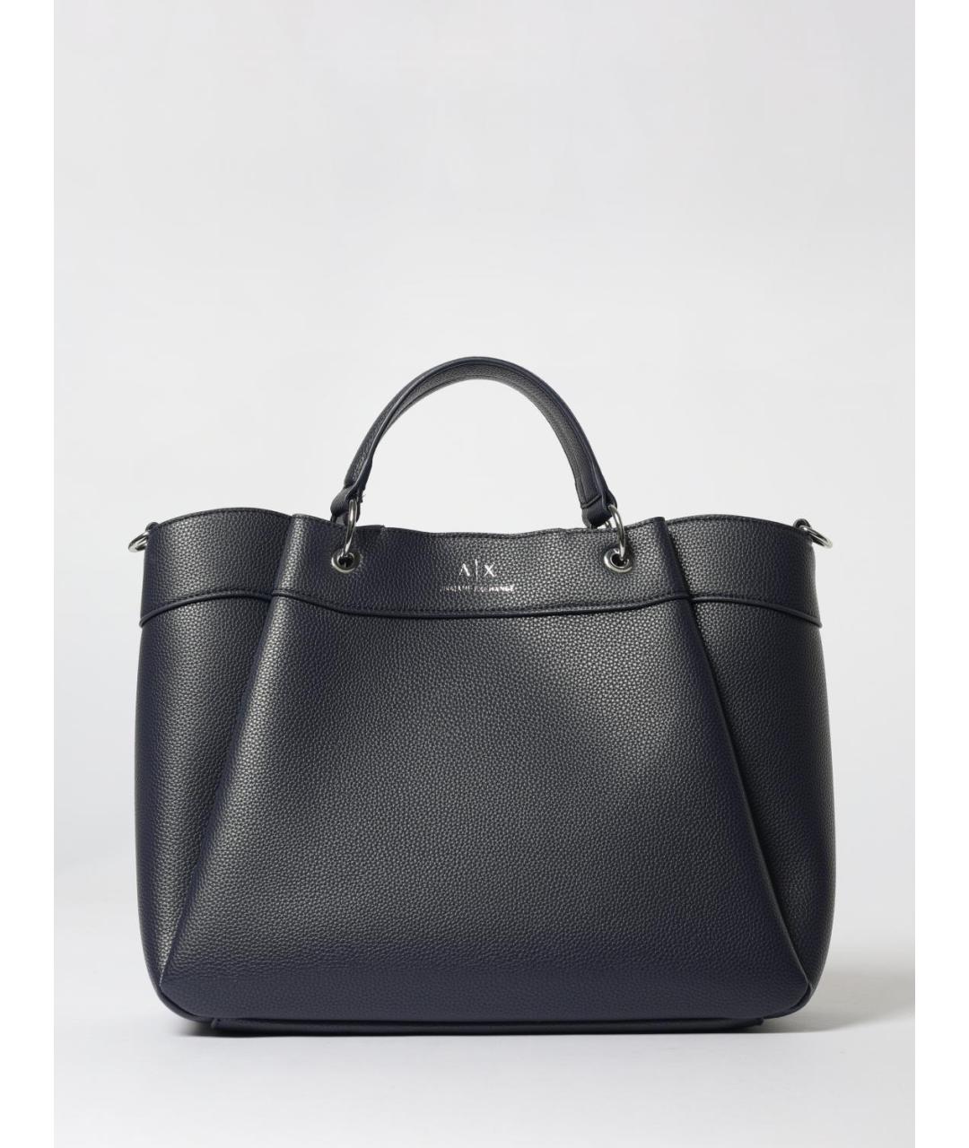 ARMANI EXCHANGE Синяя сумка тоут из искусственной кожи, фото 4