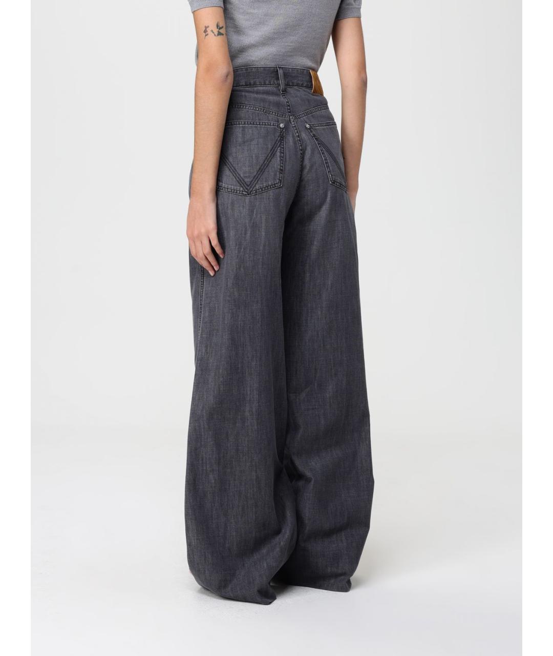 BOTTEGA VENETA Серые хлопковые прямые джинсы, фото 3