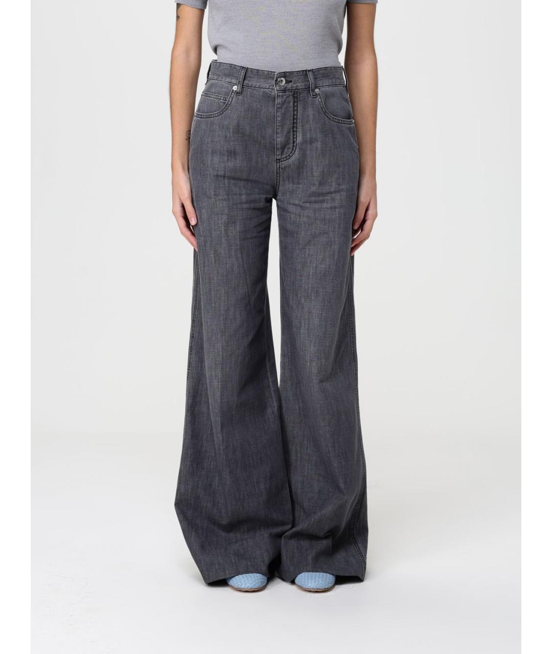 BOTTEGA VENETA Серые хлопковые прямые джинсы, фото 6