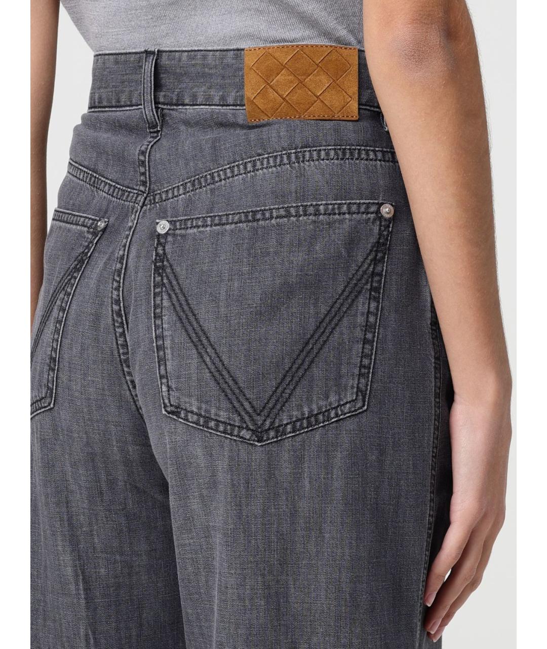 BOTTEGA VENETA Серые хлопковые прямые джинсы, фото 5