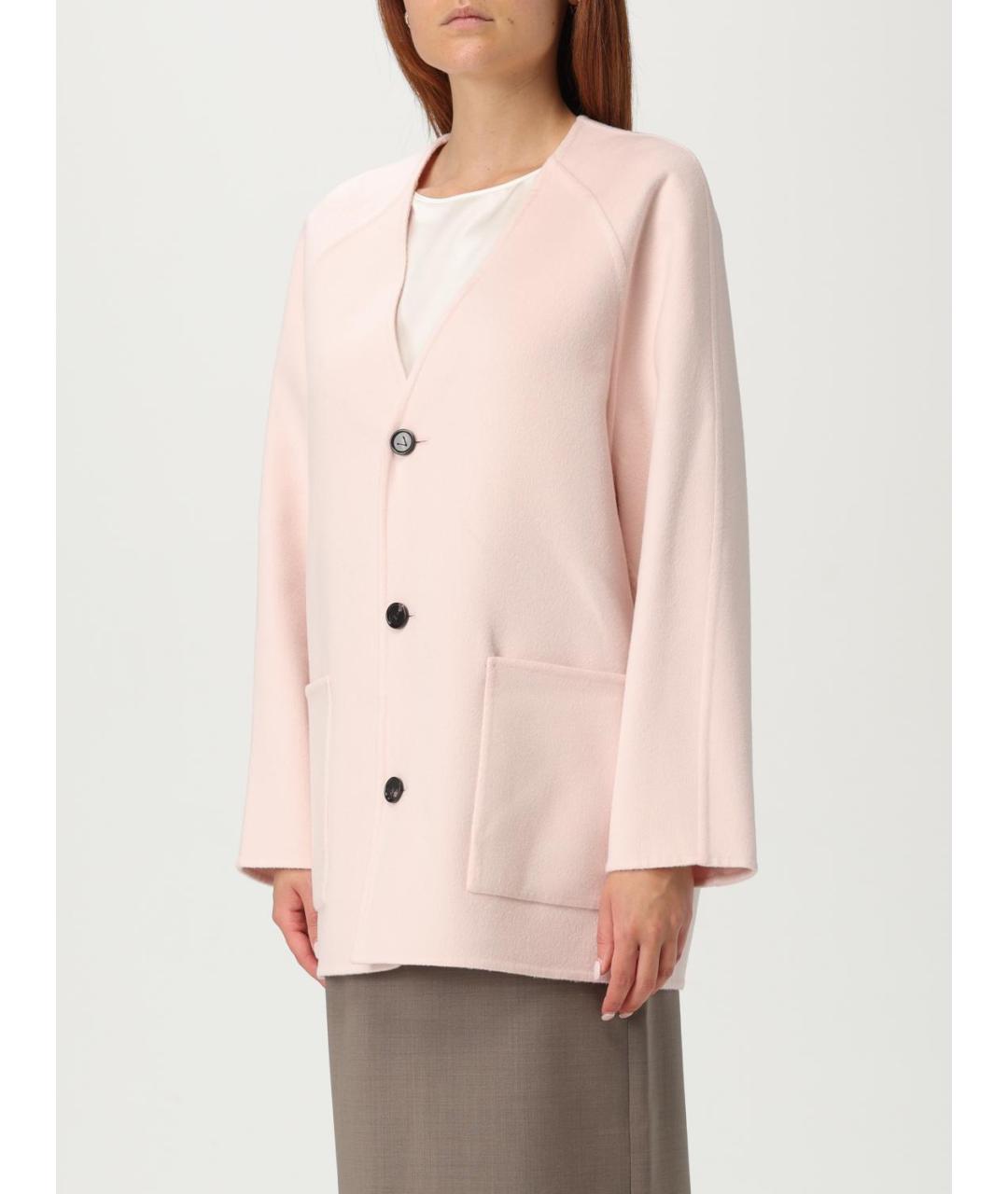 BOTTEGA VENETA Розовое шерстяное пальто, фото 4