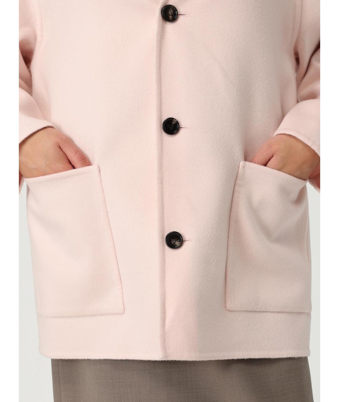 BOTTEGA VENETA Розовое шерстяное пальто, фото 5