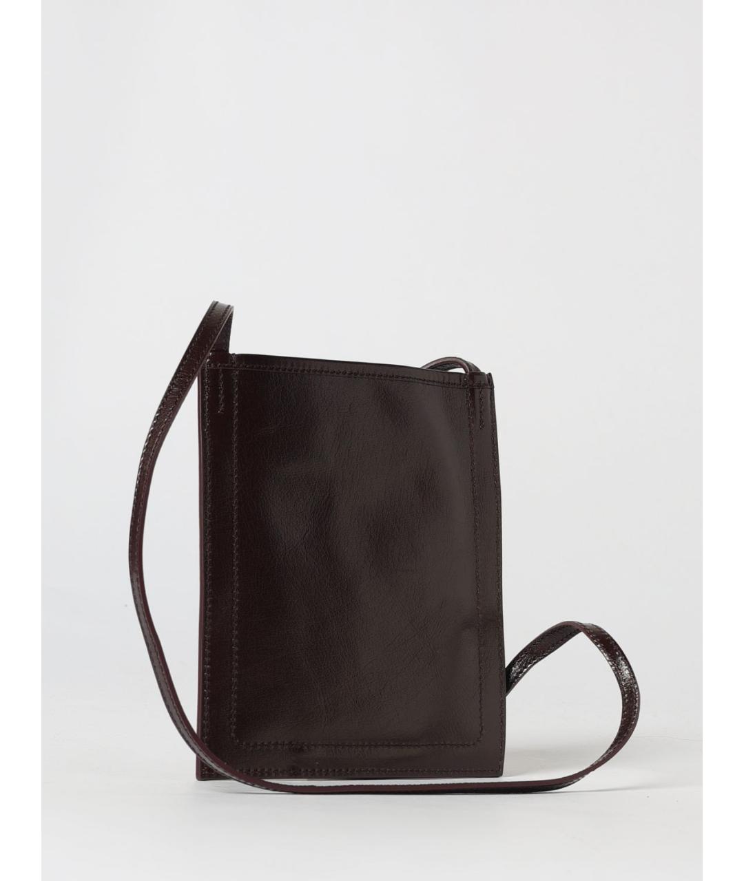 BALLY Бордовая кожаная сумка через плечо, фото 2