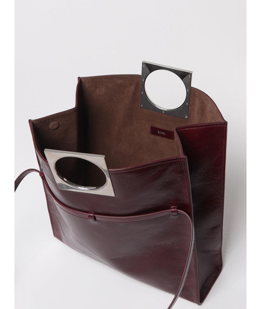 BALLY Бордовая кожаная сумка через плечо, фото 3