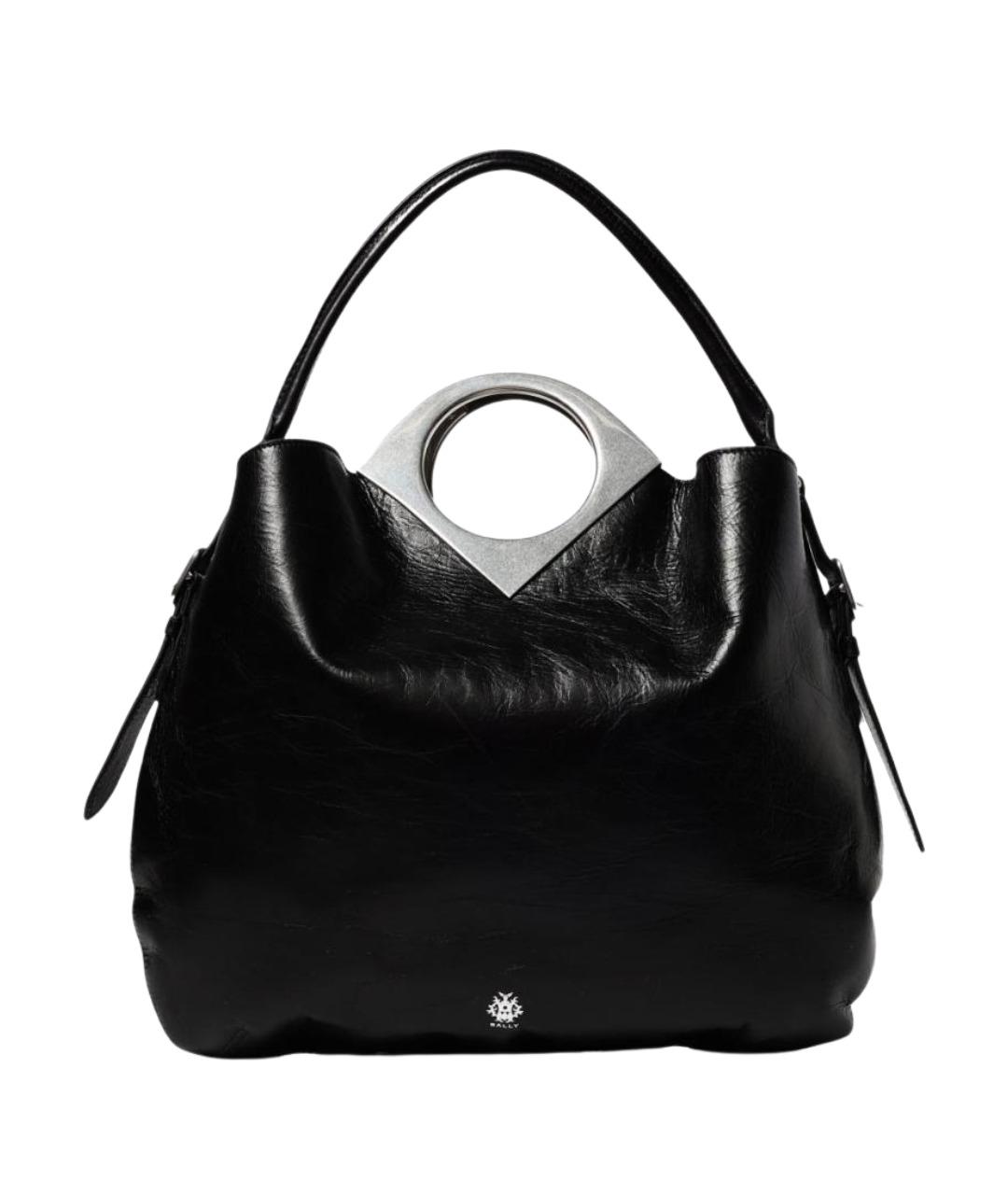 BALLY Черная кожаная сумка тоут, фото 1