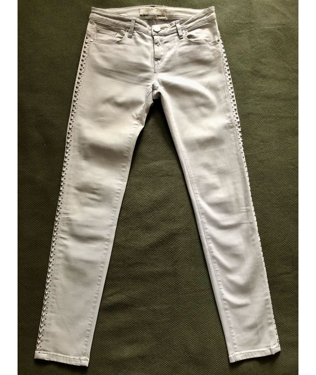 PINKO Серые хлопковые прямые джинсы, фото 9