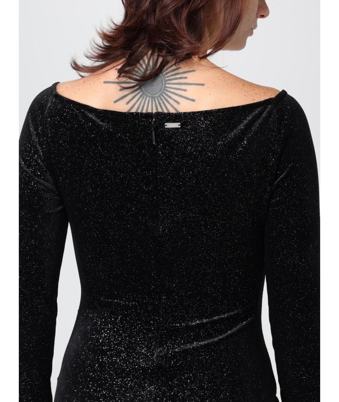 ARMANI EXCHANGE Черное полиэстеровое вечернее платье, фото 3