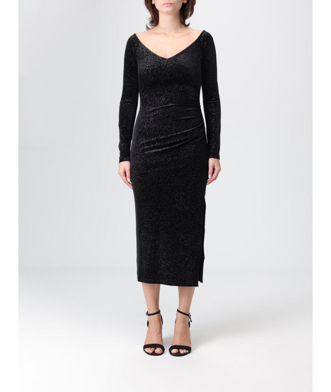 ARMANI EXCHANGE Черное полиэстеровое вечернее платье, фото 4