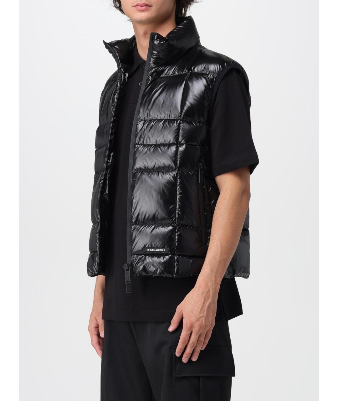 DSQUARED2 Черный полиамидовый жилет, фото 3