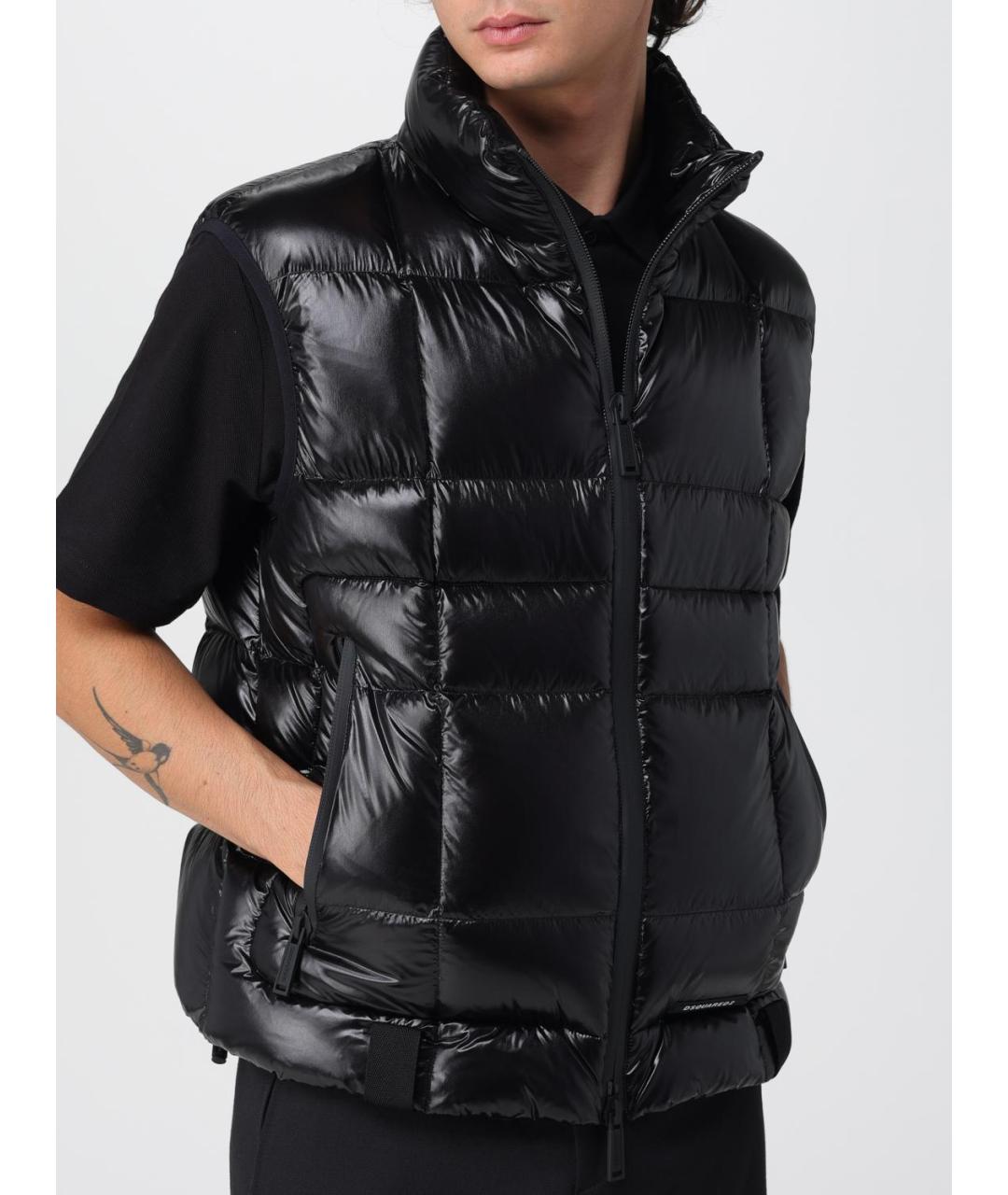 DSQUARED2 Черный полиамидовый жилет, фото 4