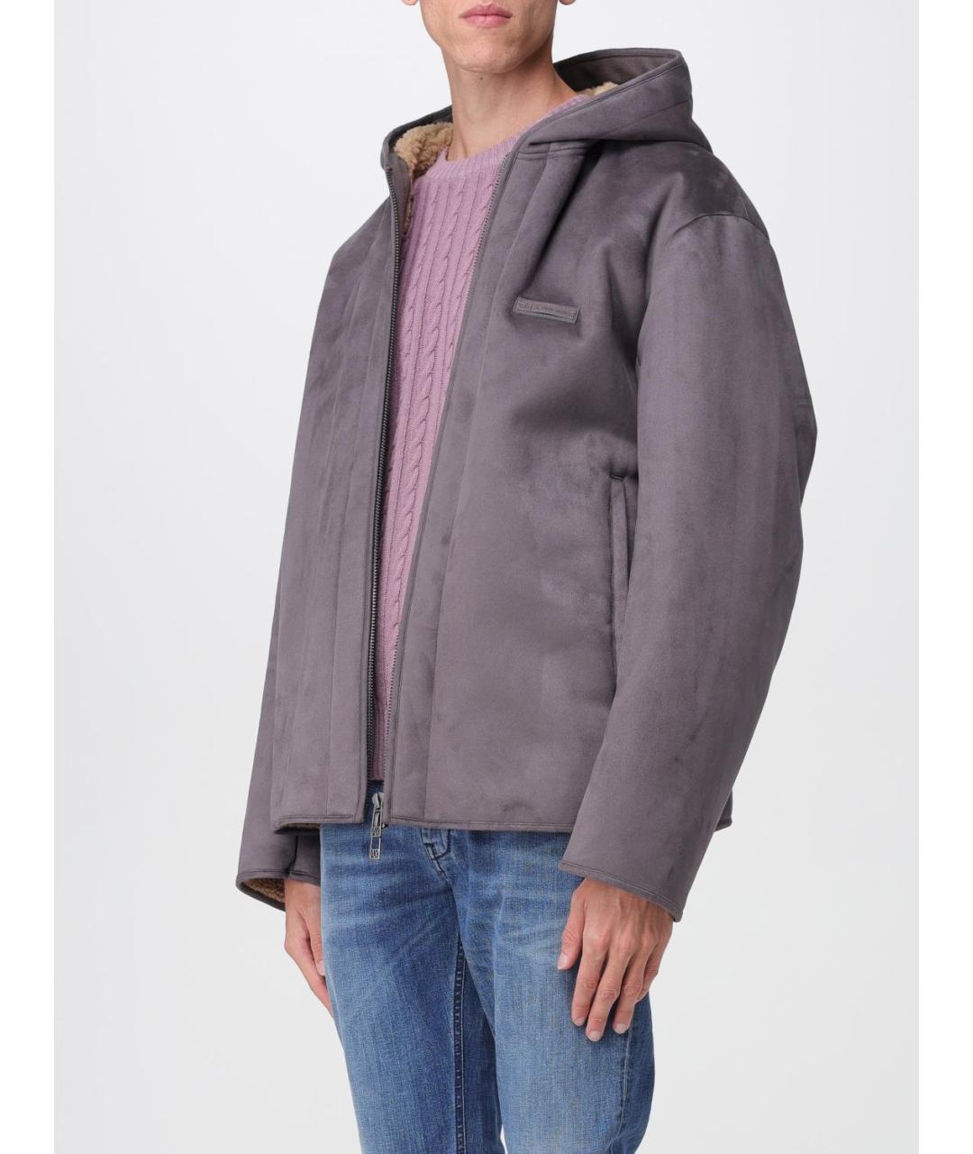 ARMANI EXCHANGE Серая полиэстеровая куртка, фото 3