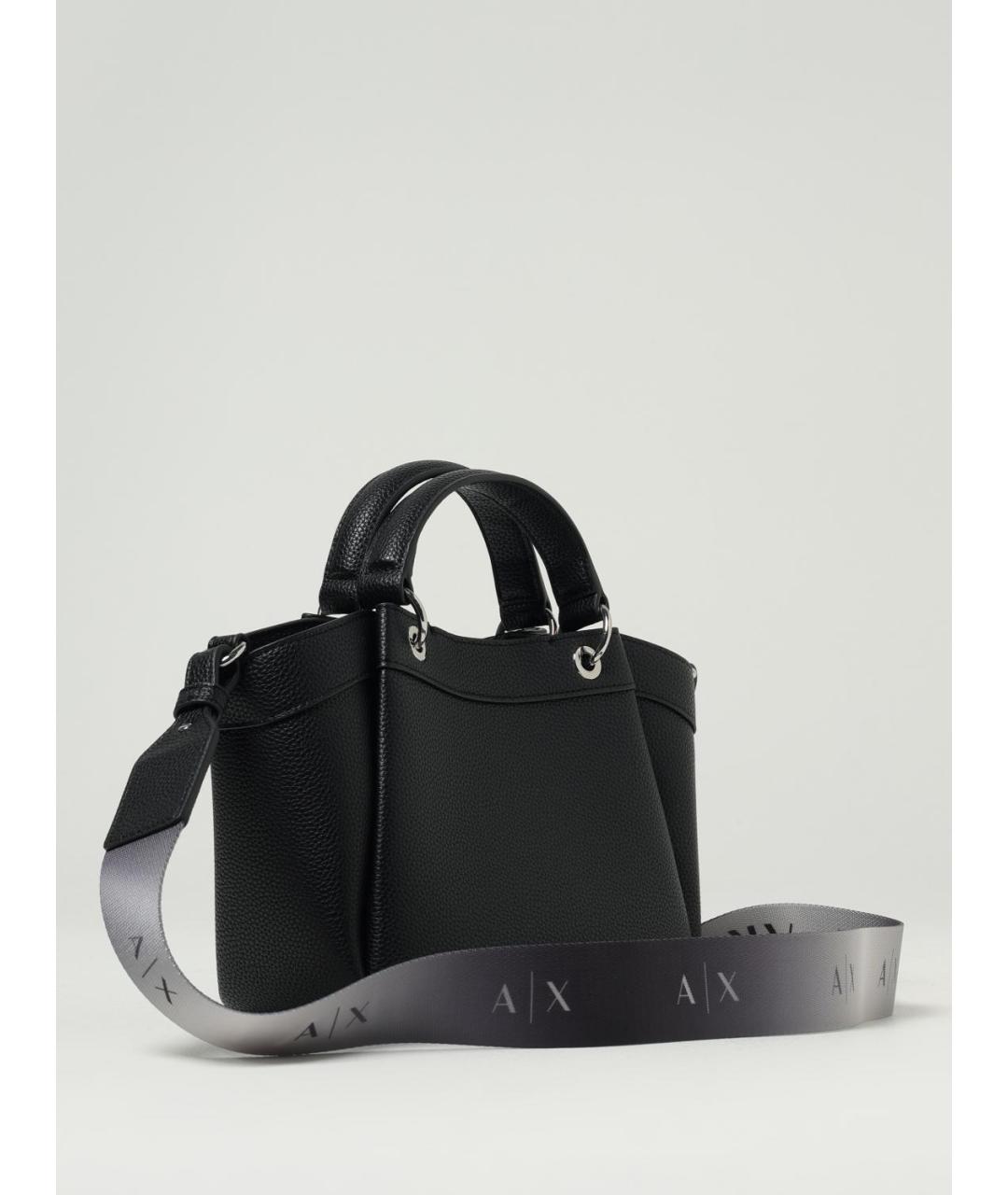 ARMANI EXCHANGE Черная сумка тоут из искусственной кожи, фото 2