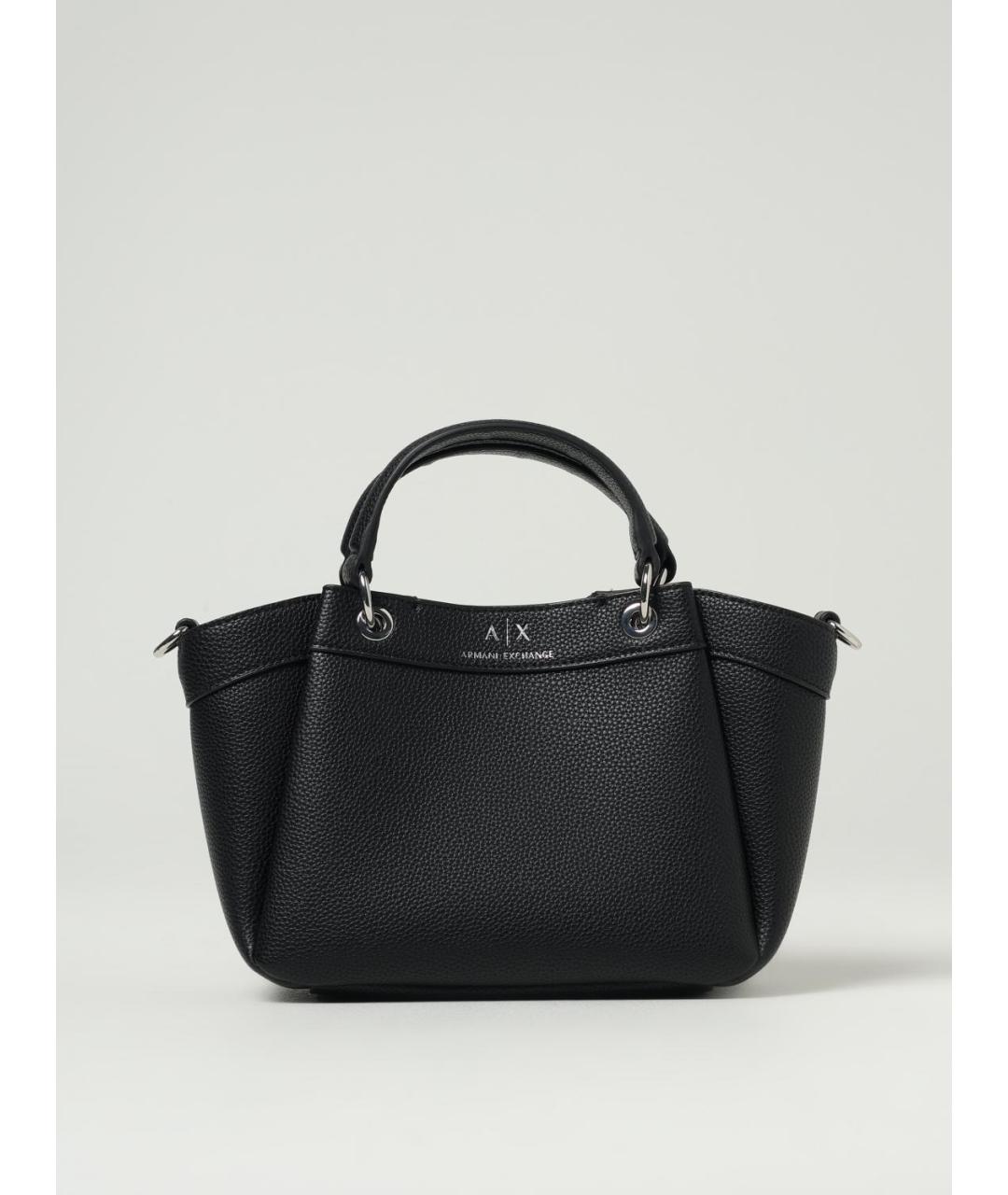 ARMANI EXCHANGE Черная сумка тоут из искусственной кожи, фото 4