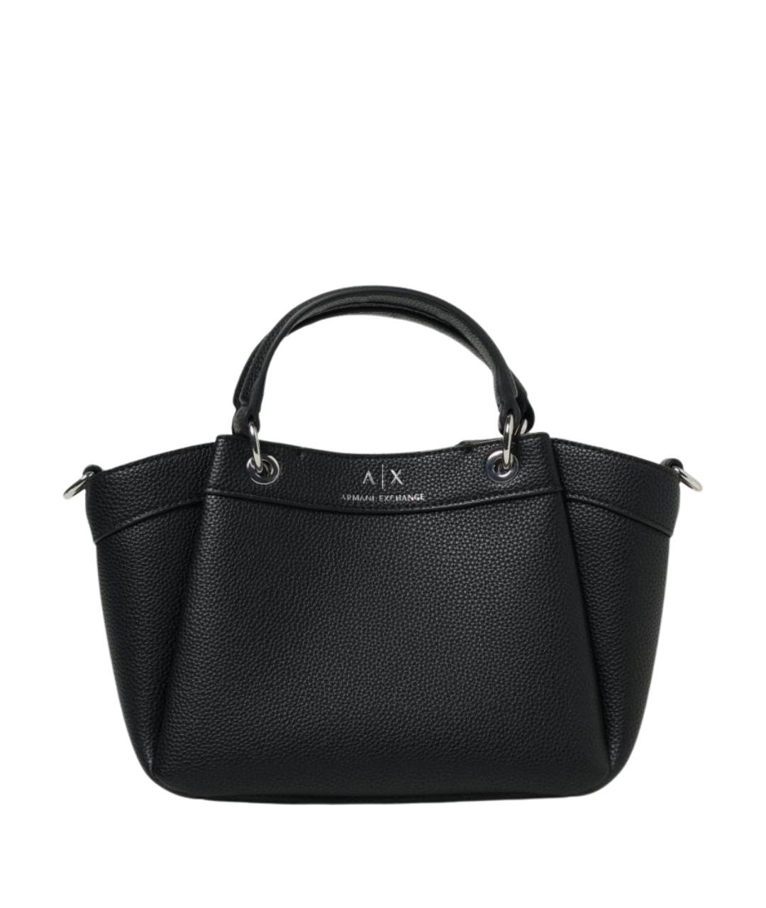 ARMANI EXCHANGE Черная сумка тоут из искусственной кожи, фото 1