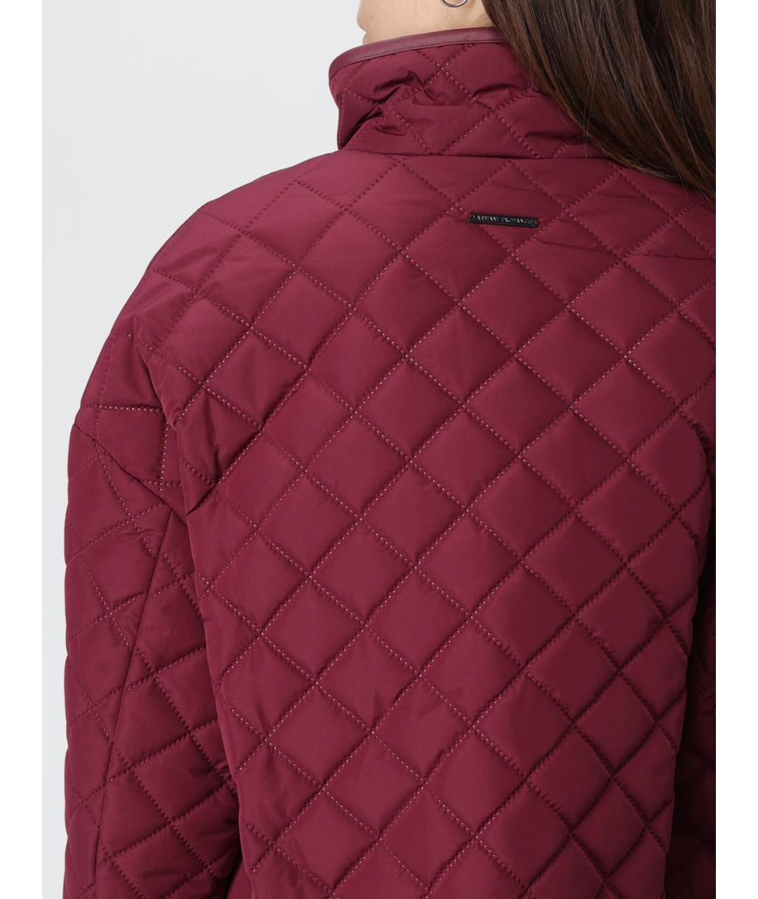 ARMANI EXCHANGE Бордовая полиэстеровая куртка, фото 5