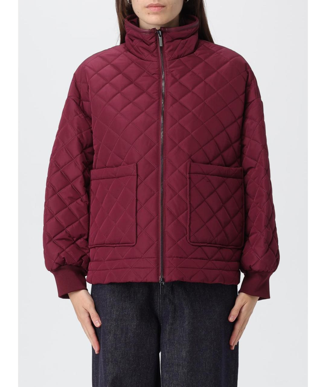 ARMANI EXCHANGE Бордовая полиэстеровая куртка, фото 2