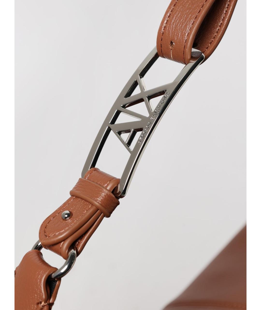 ARMANI EXCHANGE Коричневая сумка через плечо из искусственной кожи, фото 3