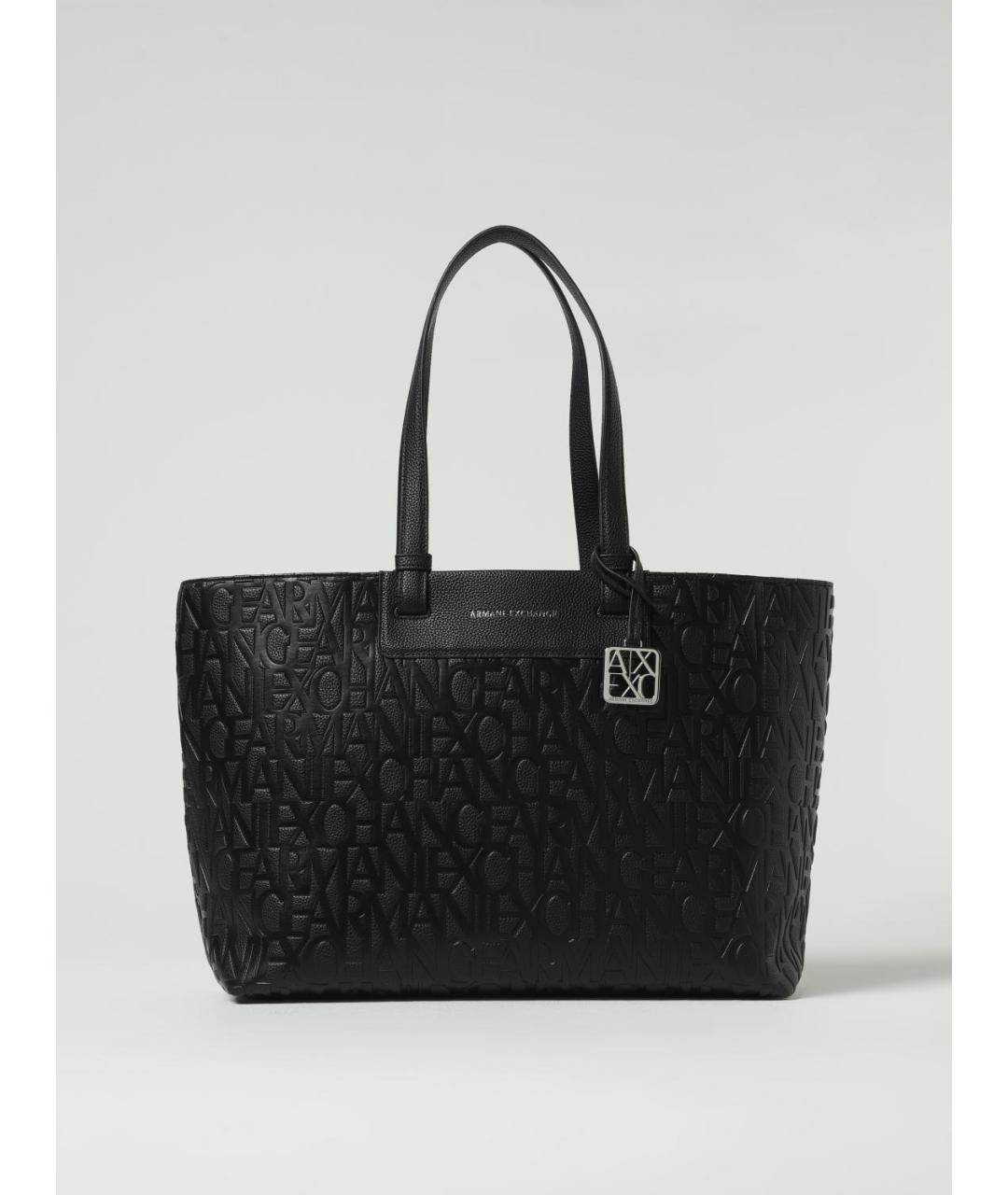 ARMANI EXCHANGE Черная синтетическая сумка тоут, фото 4