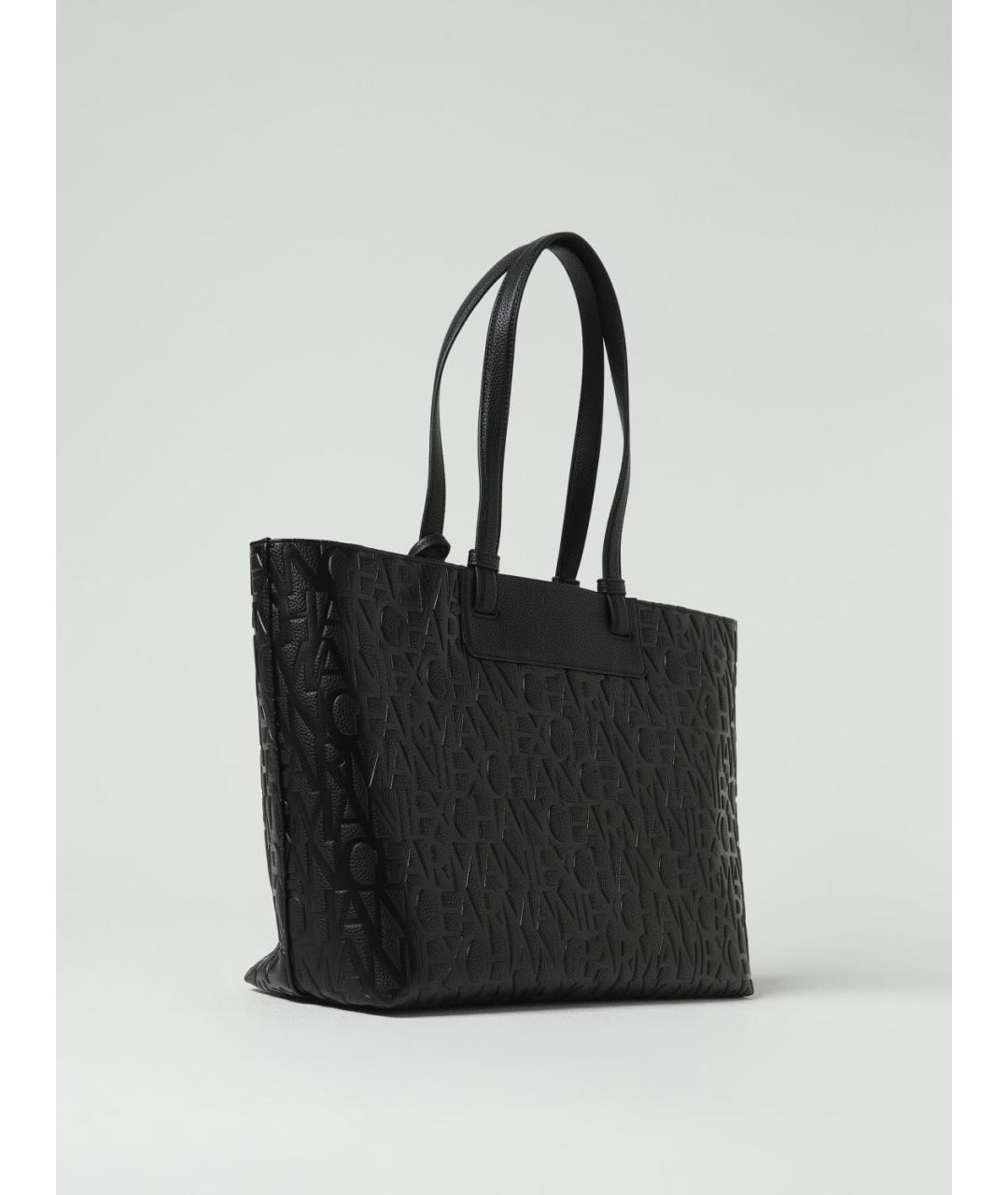 ARMANI EXCHANGE Черная синтетическая сумка тоут, фото 2