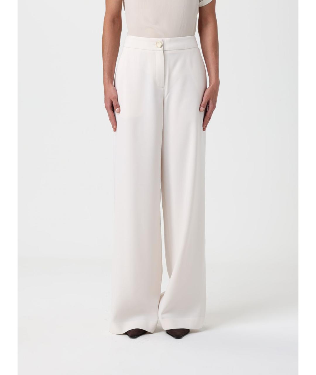 ARMANI EXCHANGE Бежевые полиэстеровые прямые брюки, фото 4