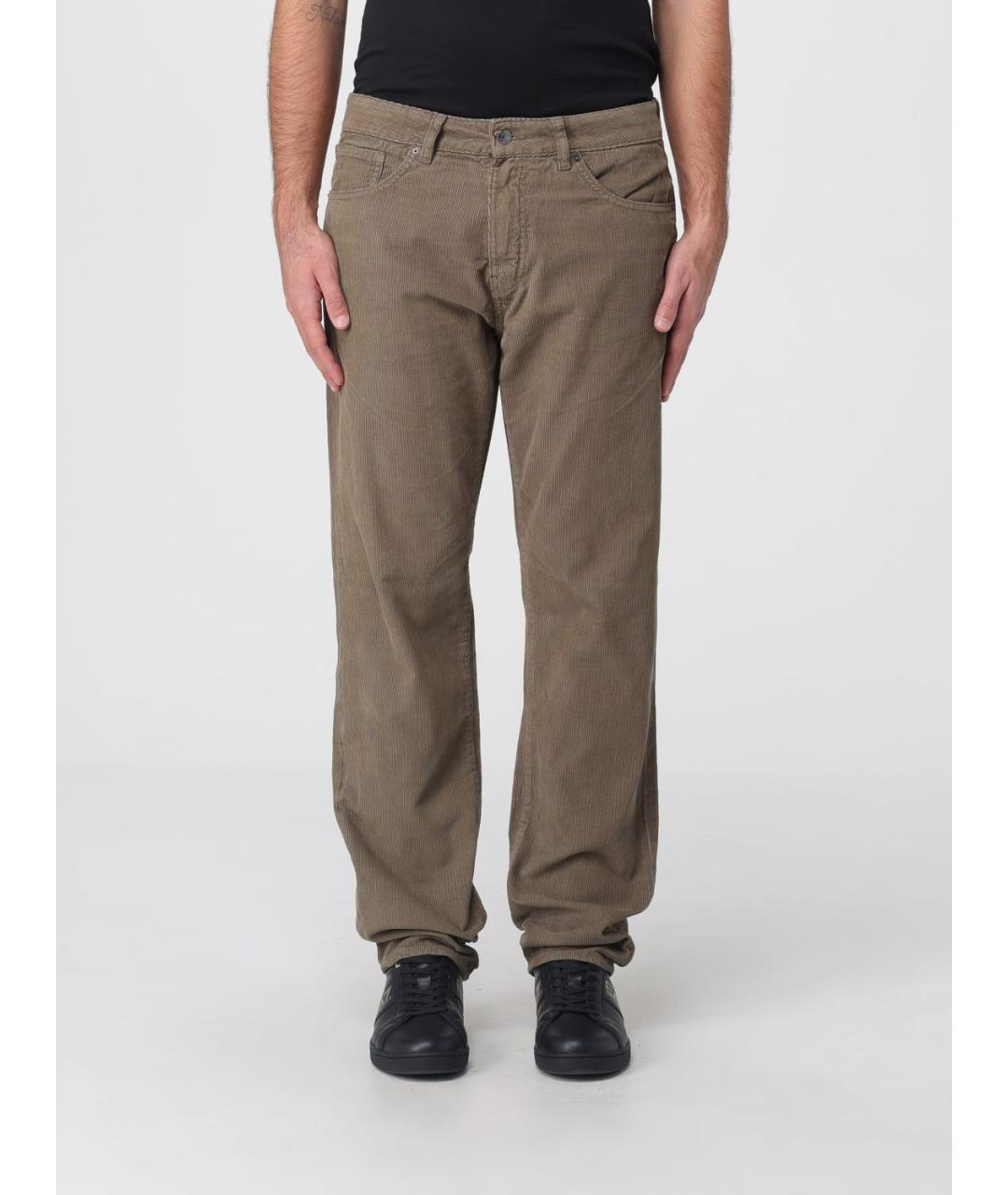 ARMANI EXCHANGE Зеленые хлопковые повседневные брюки, фото 4