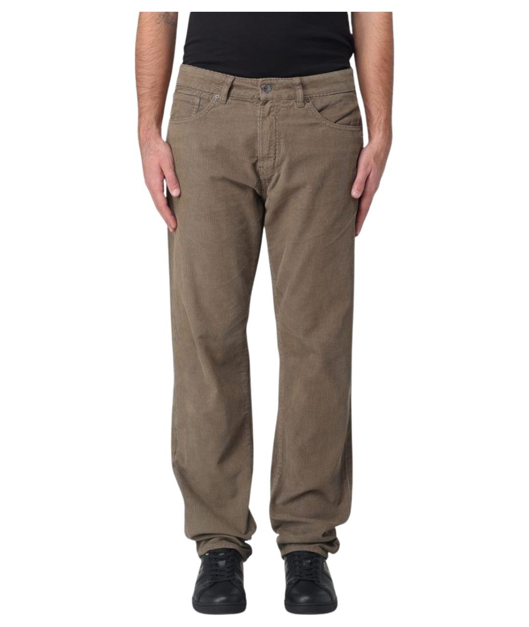 ARMANI EXCHANGE Зеленые хлопковые повседневные брюки, фото 1