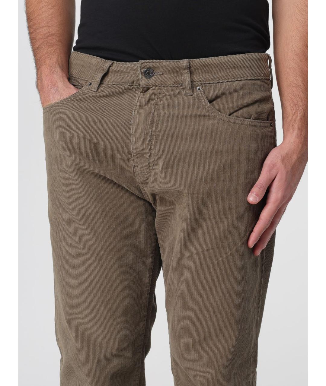 ARMANI EXCHANGE Зеленые хлопковые повседневные брюки, фото 3