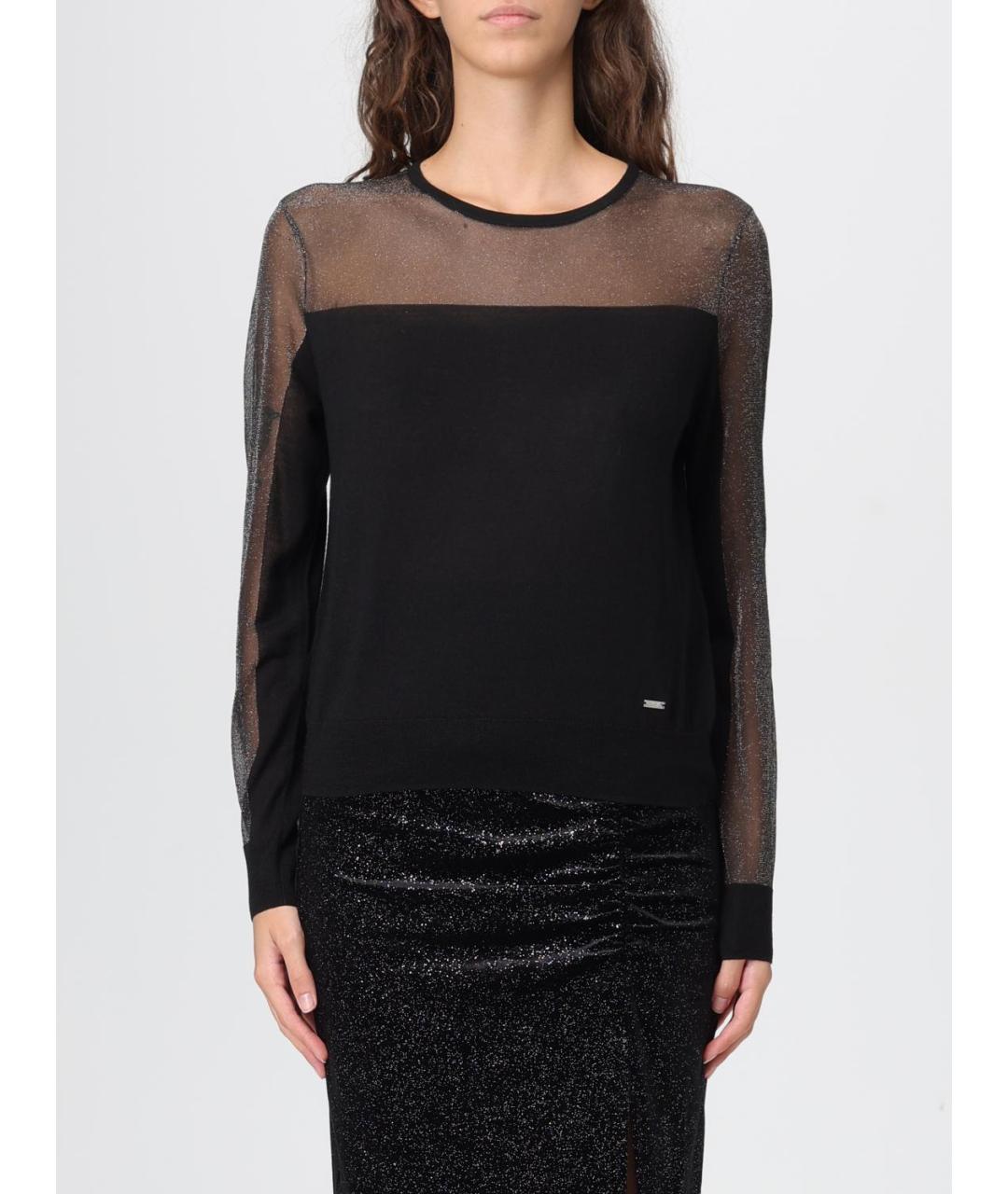 ARMANI EXCHANGE Черный шерстяной джемпер / свитер, фото 4