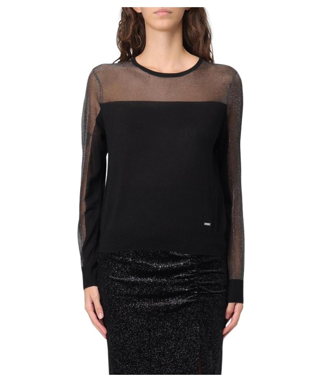 ARMANI EXCHANGE Черный шерстяной джемпер / свитер, фото 1