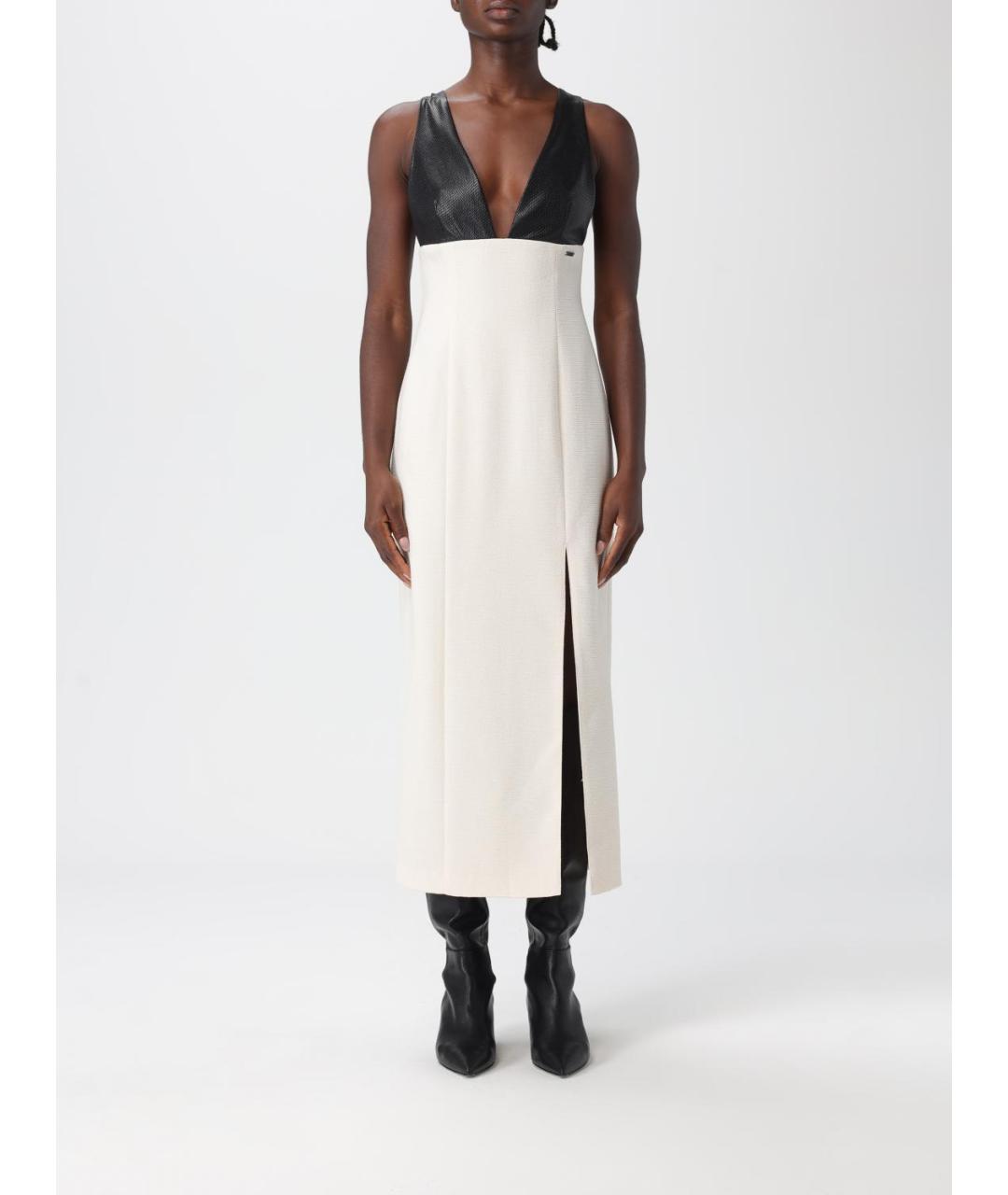 ARMANI EXCHANGE Бежевое полиэстеровое вечернее платье, фото 4