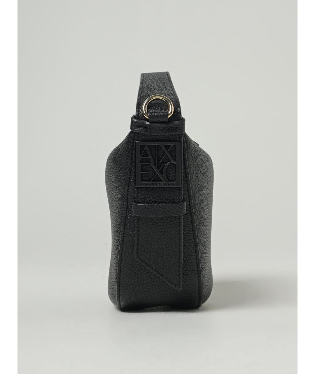 ARMANI EXCHANGE Черная сумка с короткими ручками из искусственной кожи, фото 3
