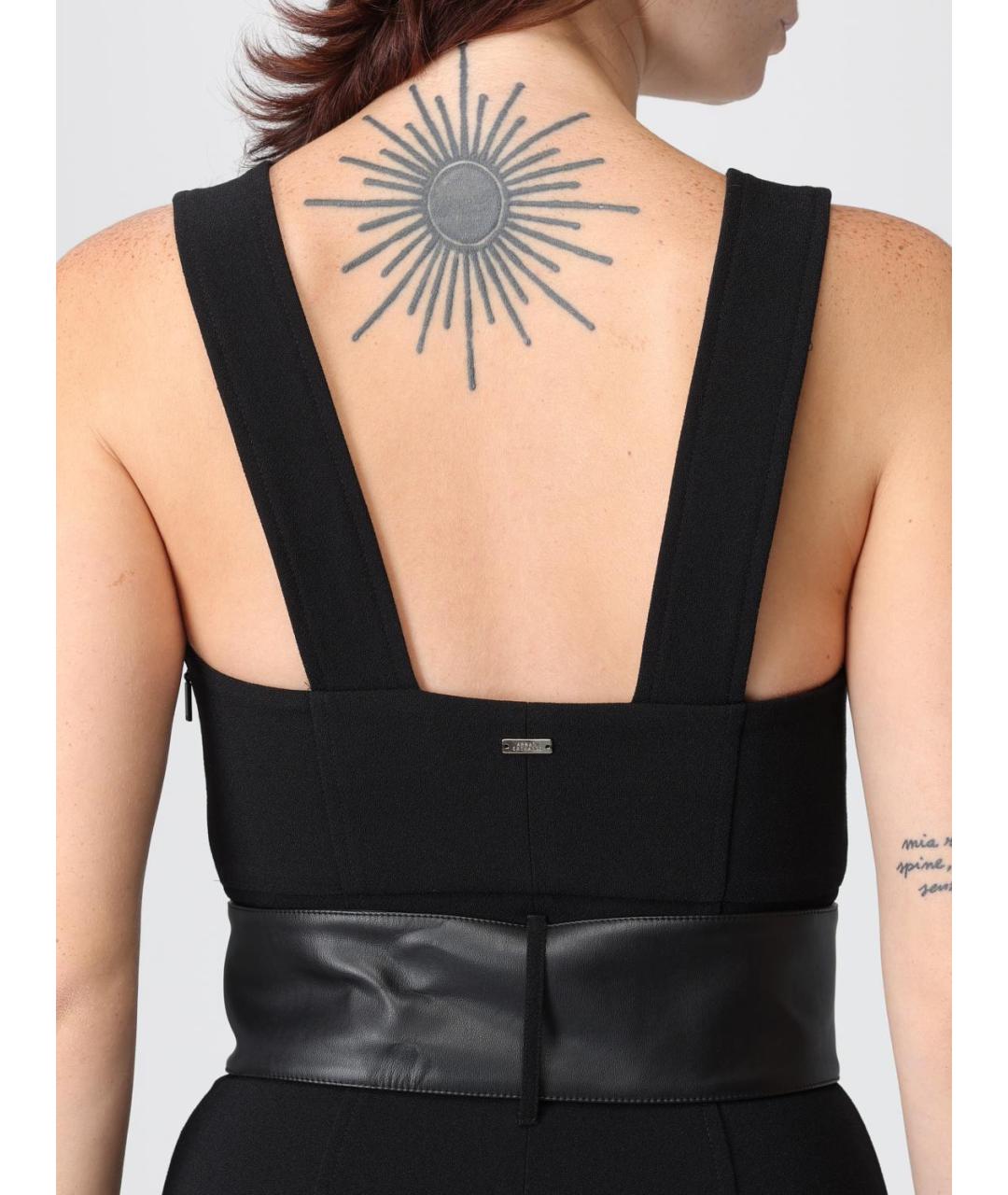 ARMANI EXCHANGE Черное полиэстеровое повседневное платье, фото 3