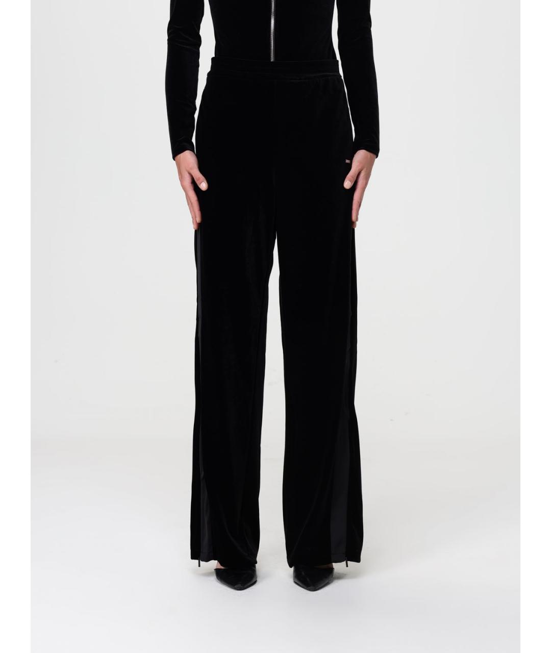 ARMANI EXCHANGE Черные полиэстеровые прямые брюки, фото 4