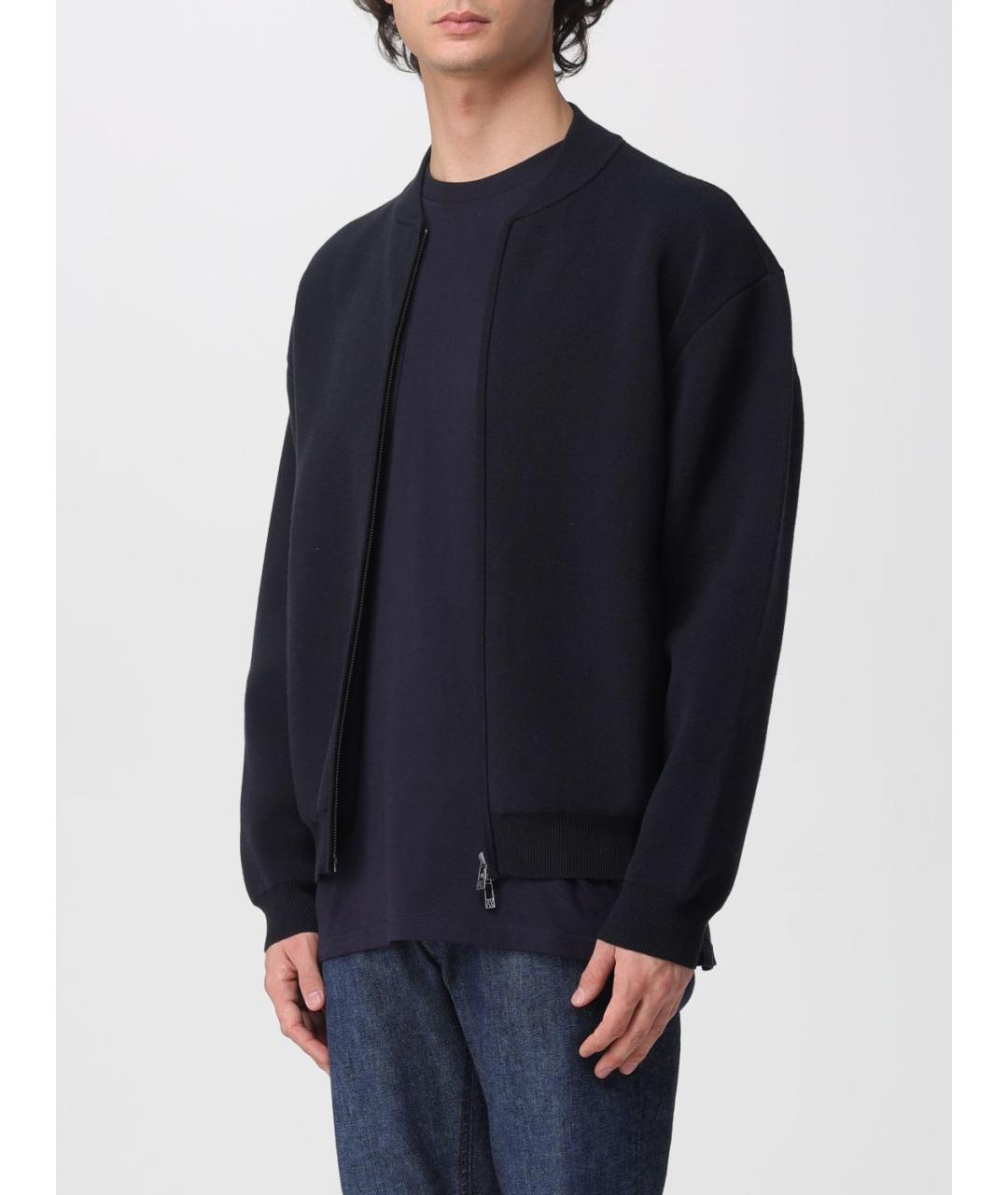 ARMANI EXCHANGE Темно-синий вискозный кардиган, фото 3