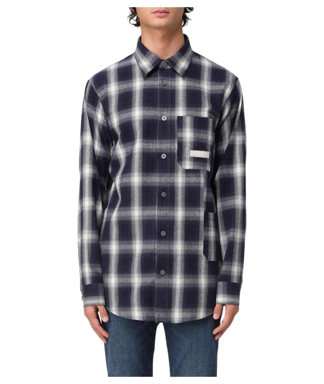 ARMANI EXCHANGE Синяя хлопковая кэжуал рубашка, фото 1