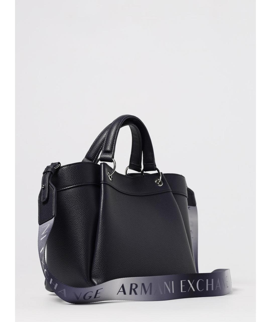 ARMANI EXCHANGE Синяя сумка тоут из искусственной кожи, фото 2