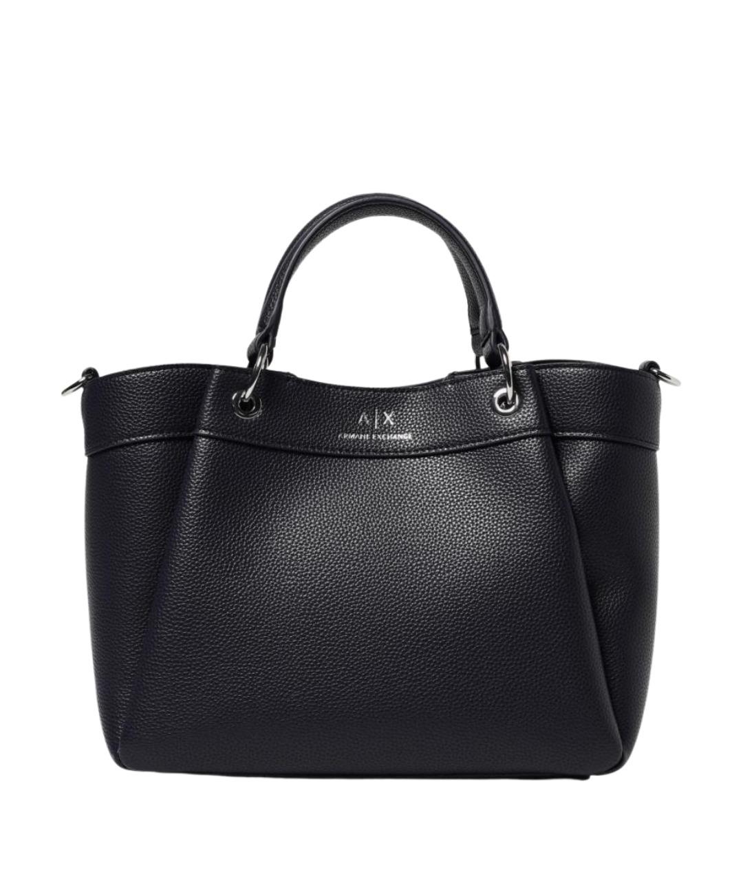 ARMANI EXCHANGE Синяя сумка тоут из искусственной кожи, фото 1