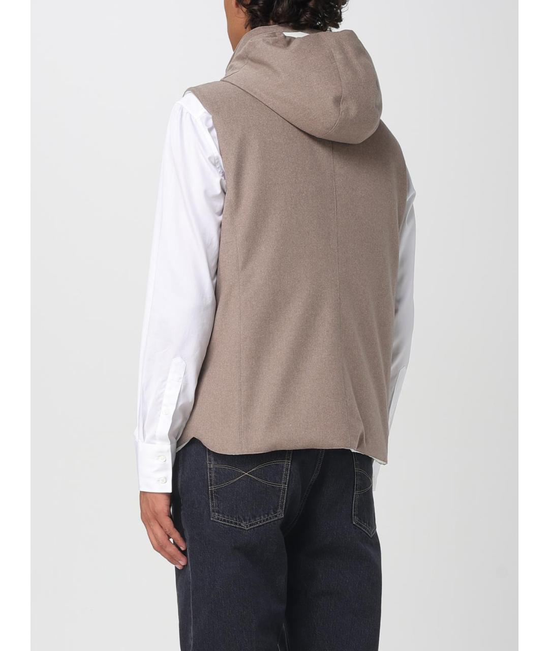 BRUNELLO CUCINELLI Бежевый жилет, фото 4