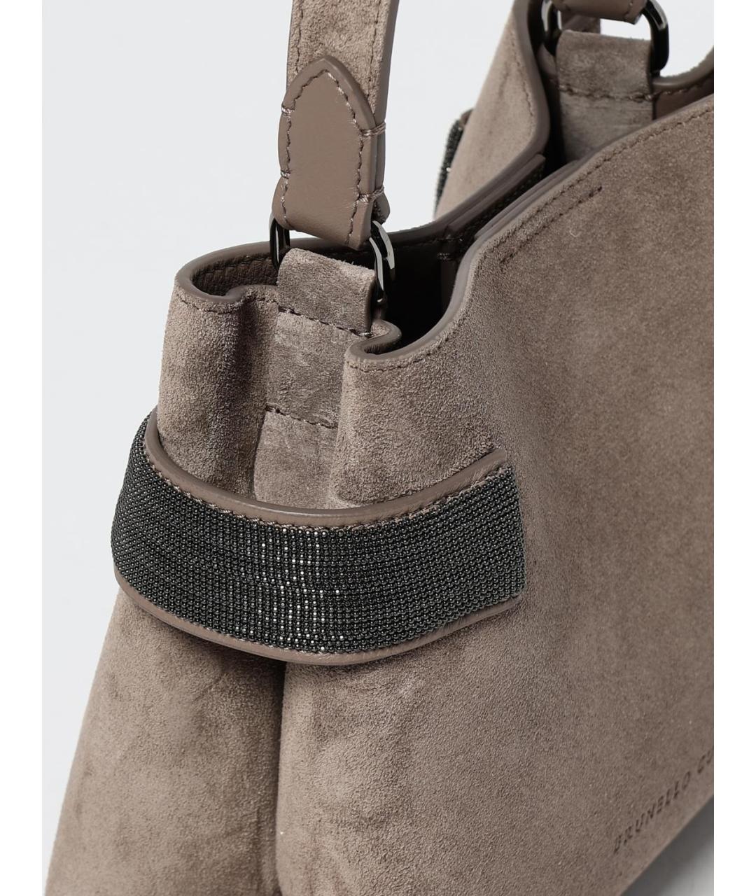 BRUNELLO CUCINELLI Мульти замшевая сумка через плечо, фото 4